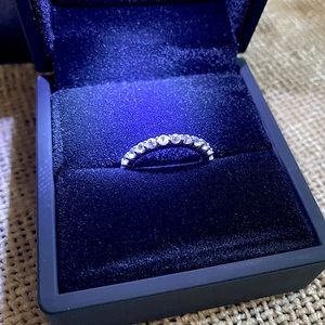 Sparkling Row Eternity Band Sterling Silver 925